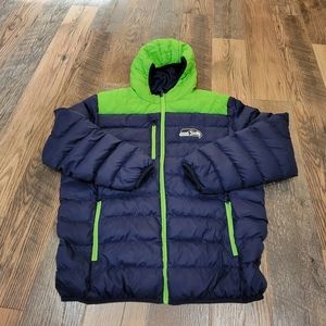 Seahawks puffer jacket with hood size XXL
